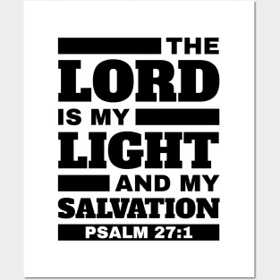 The Lord is my light and my salvation Unisex Bible Verse Christian Posters and Art